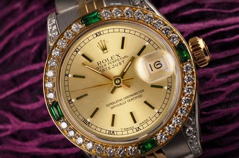 rolex ladies two tone emerald|Rolex lady Datejust 28mm.